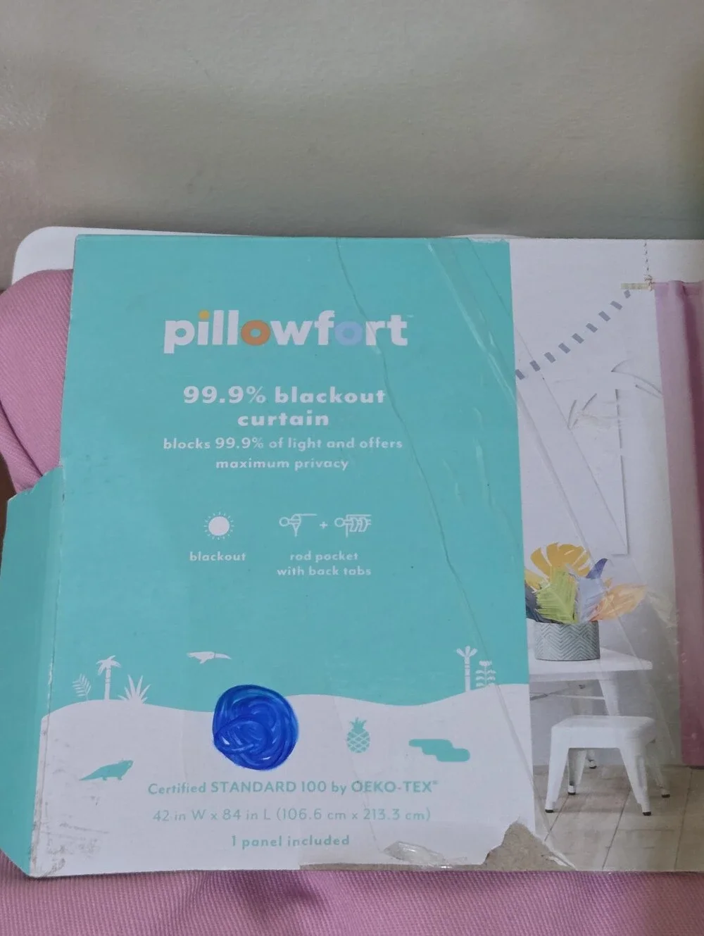 Pillowfort Purple Blackout Twill Solid Kids' (1) Panel Size 42